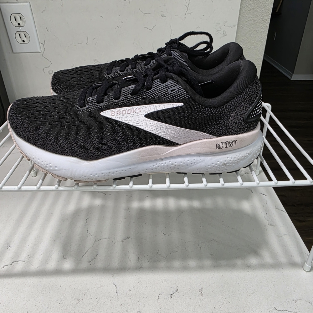 Brooks Black and White Running Shoes